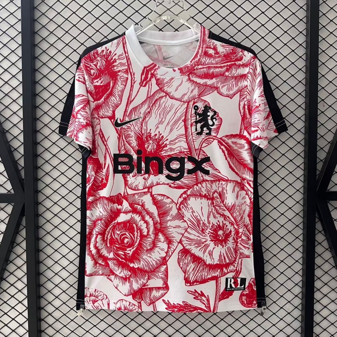 Maillot Chelsea Le 12-ème pour enfants, taille 25/26, en tissu léger avec logo et couleurs officielles du club.