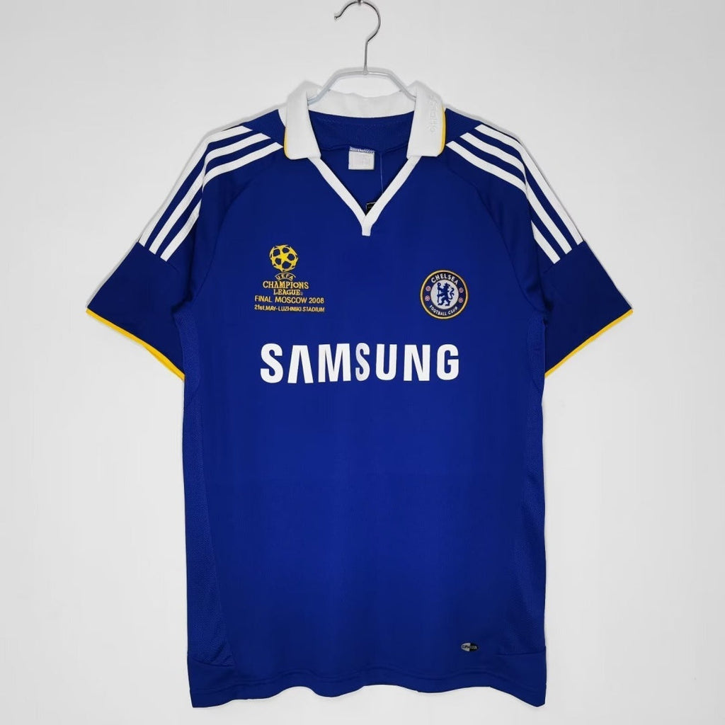 Maillot domicile rétro Chelsea 2008-2009, marque Le 12-ème Maillot, vue de face avec logo et détails du maillot.