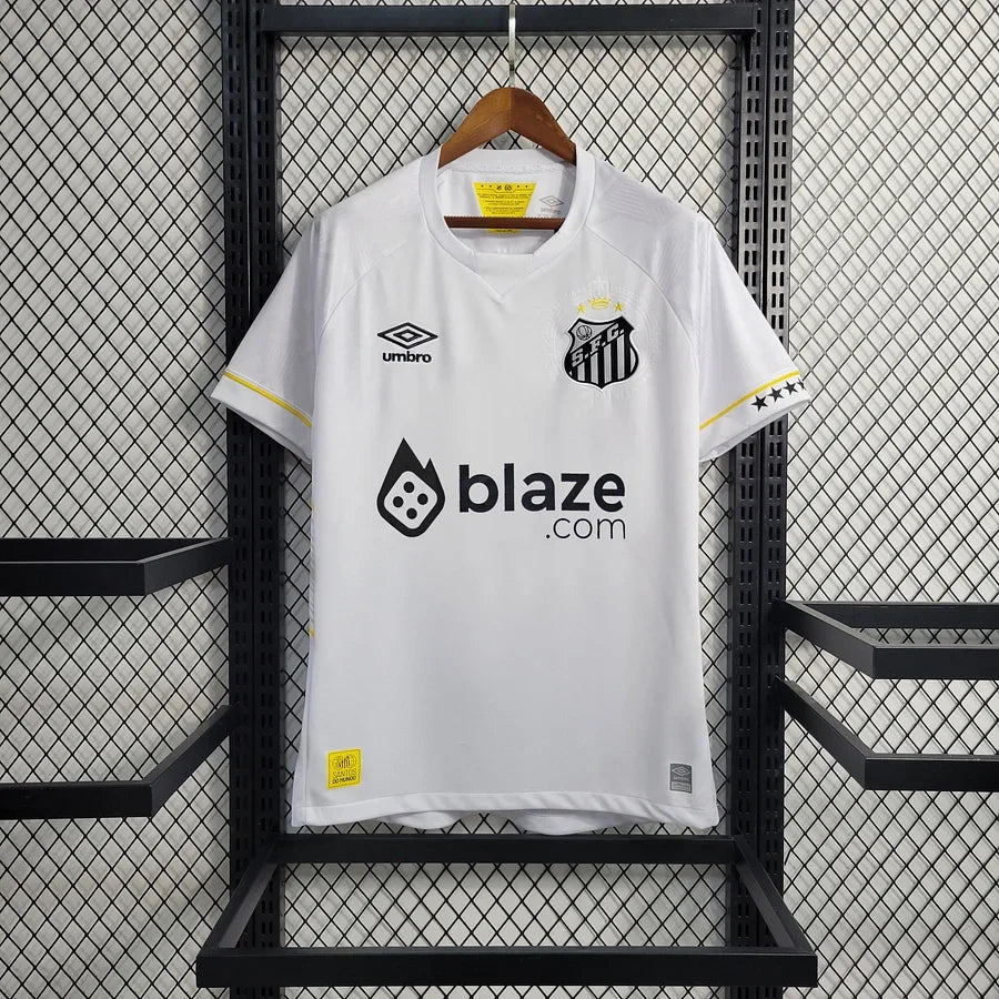 Maillot domicile Santos FC 2023-2024, marque Le 12-ème Maillot, vue de face avec logo et détails du maillot.