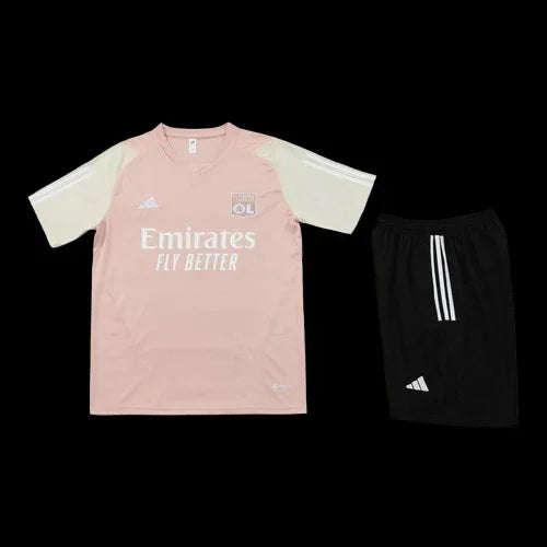 Ensemble OL de Le 12 -ème Maillot, maillot de football bleu avec logo et détails blancs, vue frontale.