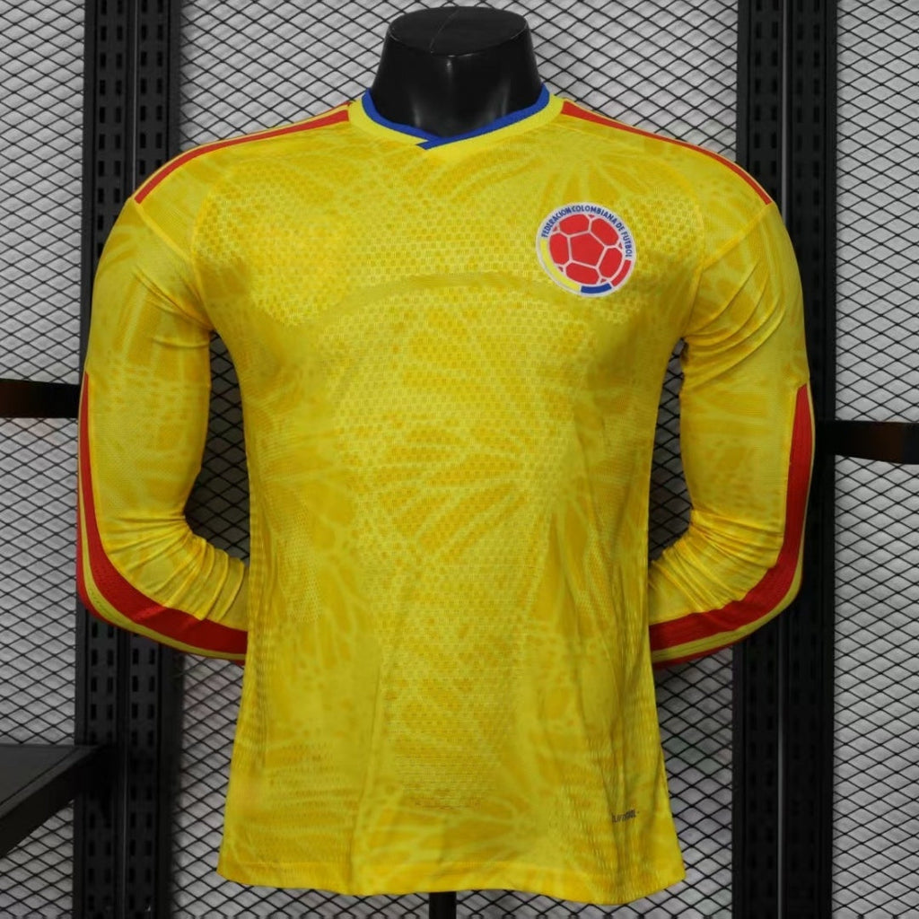 Maillot domicile de football Colombie 25/26 à manches longues, marque Le 12 -ème Maillot, devant avec logo et détails colorés