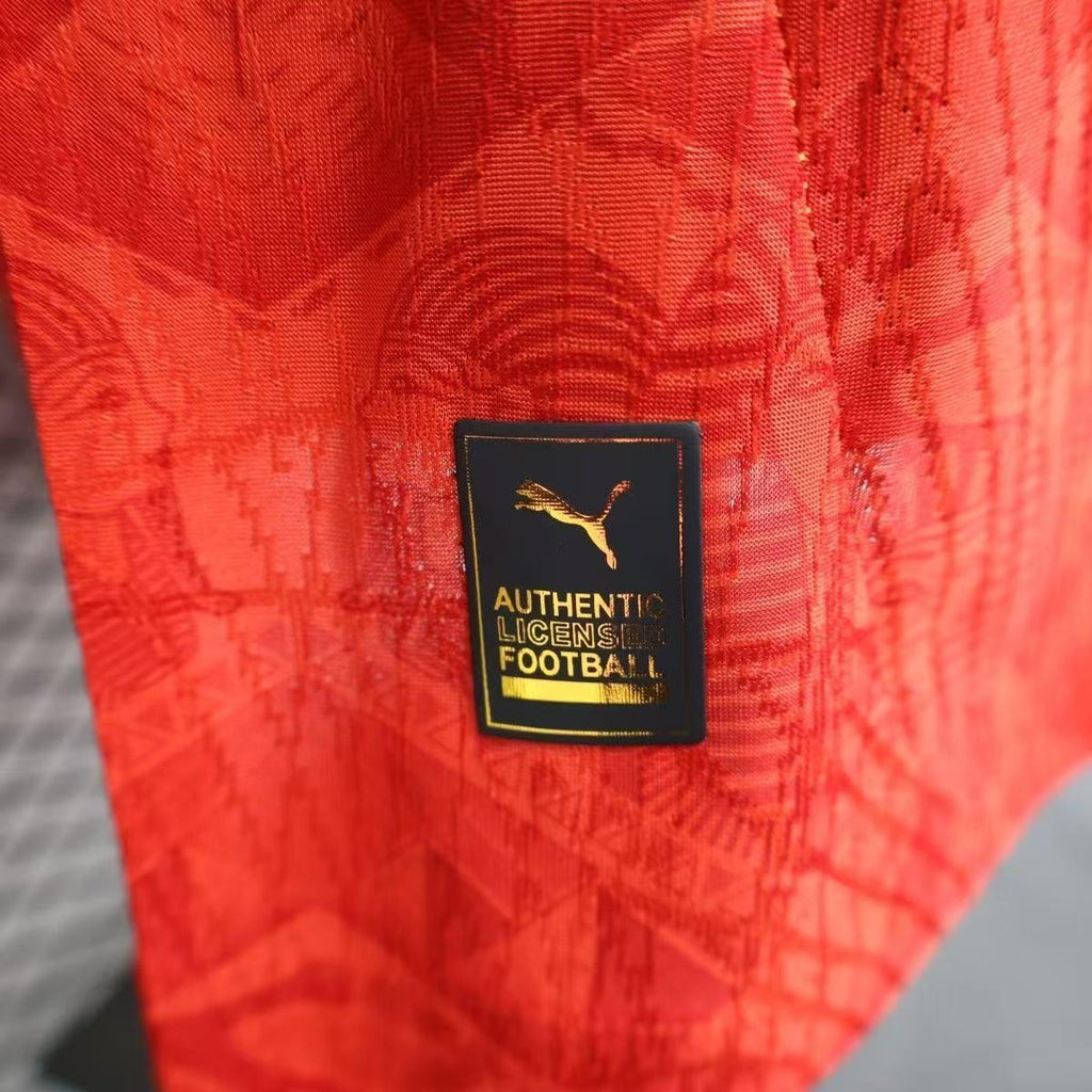 Maillot Égypte CAN 2025-26 Le 12 -ème Maillot, maillot de football avec drapeau égyptien et logo sur le devant.