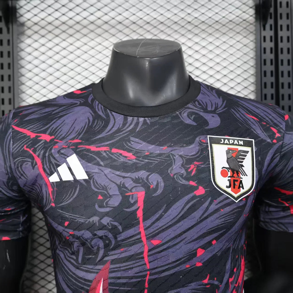 Maillot de football Japon concept 2025-26 de la marque Le 12 -ème Maillot, vue de face avec détails du design.