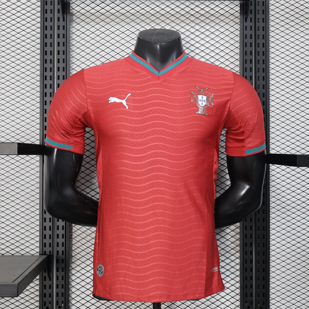 Maillot domicile Portugal 25/26 Le 12 -ème Maillot, maillot de football pour enfant avec logo Portugal et design rouge et vert