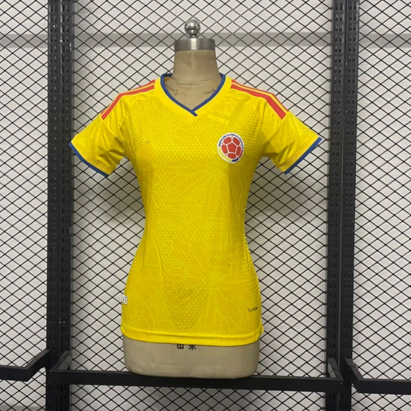 Maillot domicile femme Colombie 25/26, marque Le 12 -ème, avec logo et couleurs officielles de l'équipe nationale.