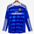 Maillot domicile rétro de Chelsea 2011-2012 à manches longues, marque Le 12 -ème Maillot, détails du design bleu et blanc