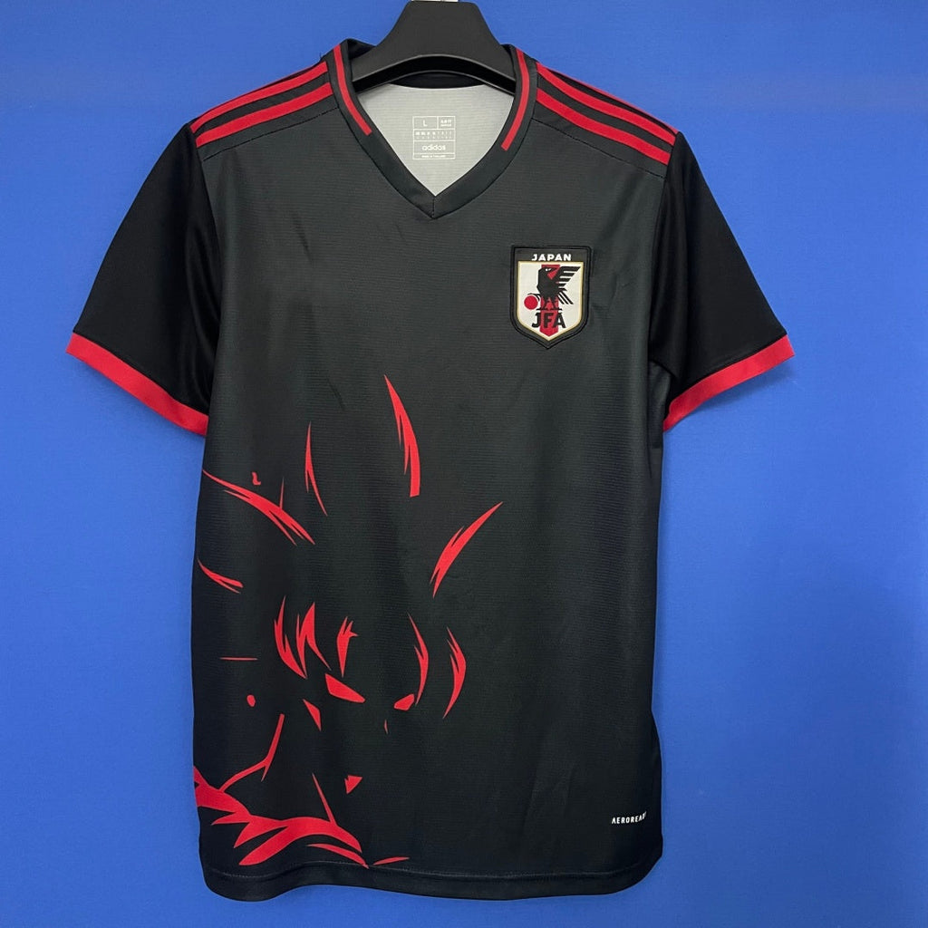 Maillot de football noir pour enfants 25/26 de la marque Le 12 -ème Maillot, avec design inspiré de l'anime japonais.