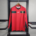 Maillot Maroc rétro 98 à manches longues de la marque Le 12 -ème Maillot, vue de face avec détails du design.