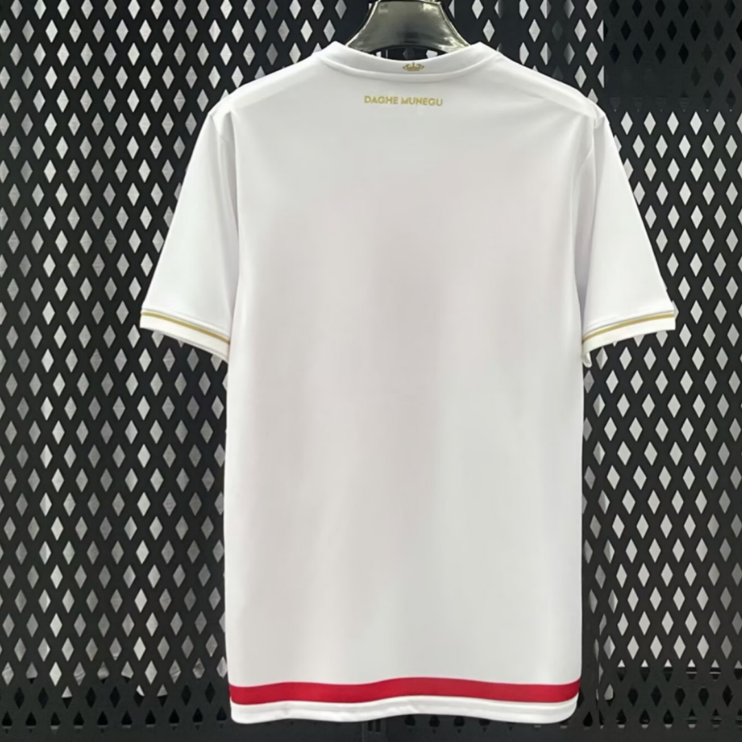 Maillot domicile 25/26 AS Monaco Le 12-ème Maillot, maillot de football bleu avec logo et détails blancs.