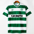 Maillot domicile rétro de Celtic 1987-1988, jersey bleu avec logo et détails blancs, par la marque Le 12 -ème Maillot.