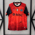 Maillot Napoli Halloween rouge 25/26 de Le 12 -ème Maillot, maillot de football pour enfants, vue de face.