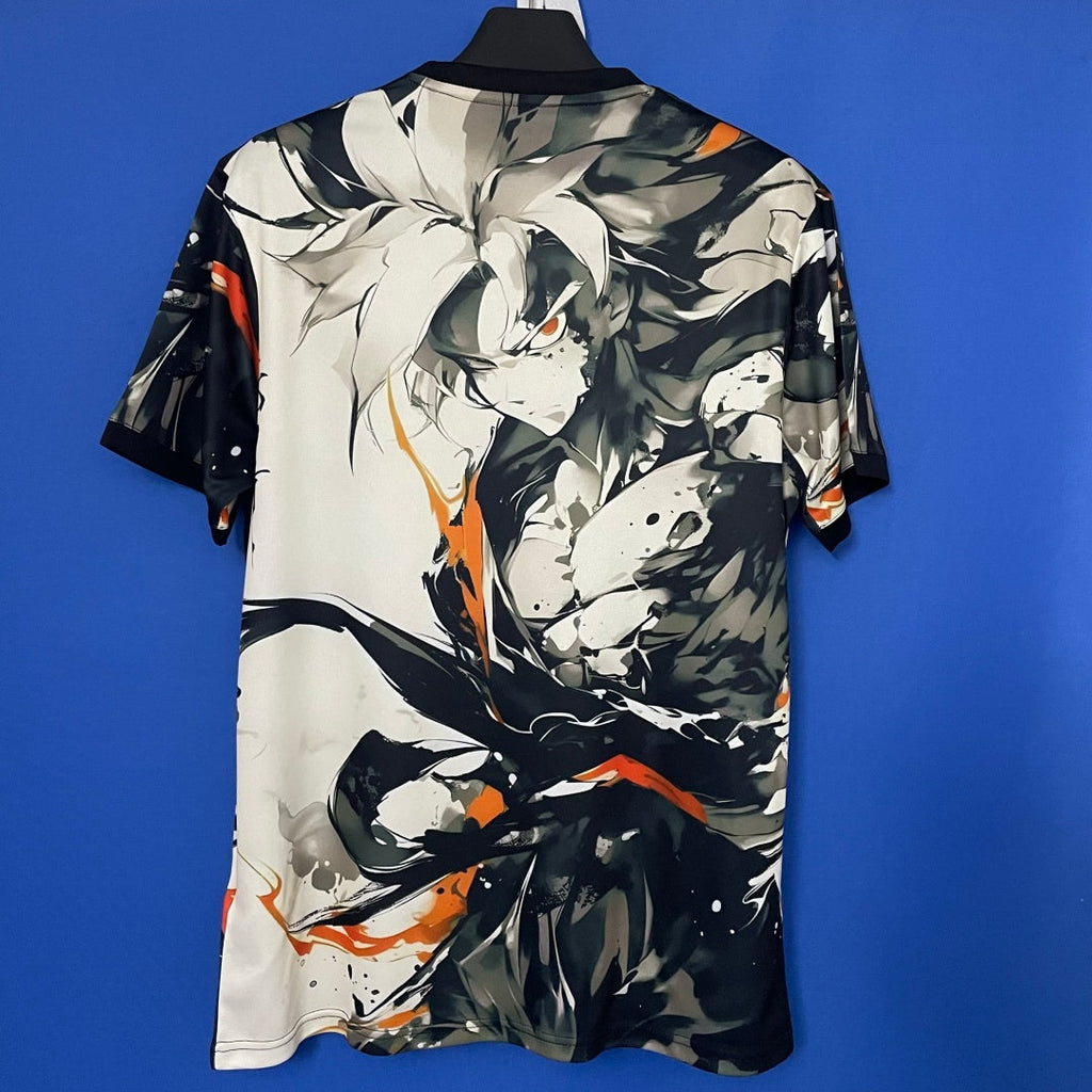 Maillot pour enfants 25/26 ans, marque Le 12 -ème Maillot, en tissu japonais, couleur bleue avec motifs sportifs.