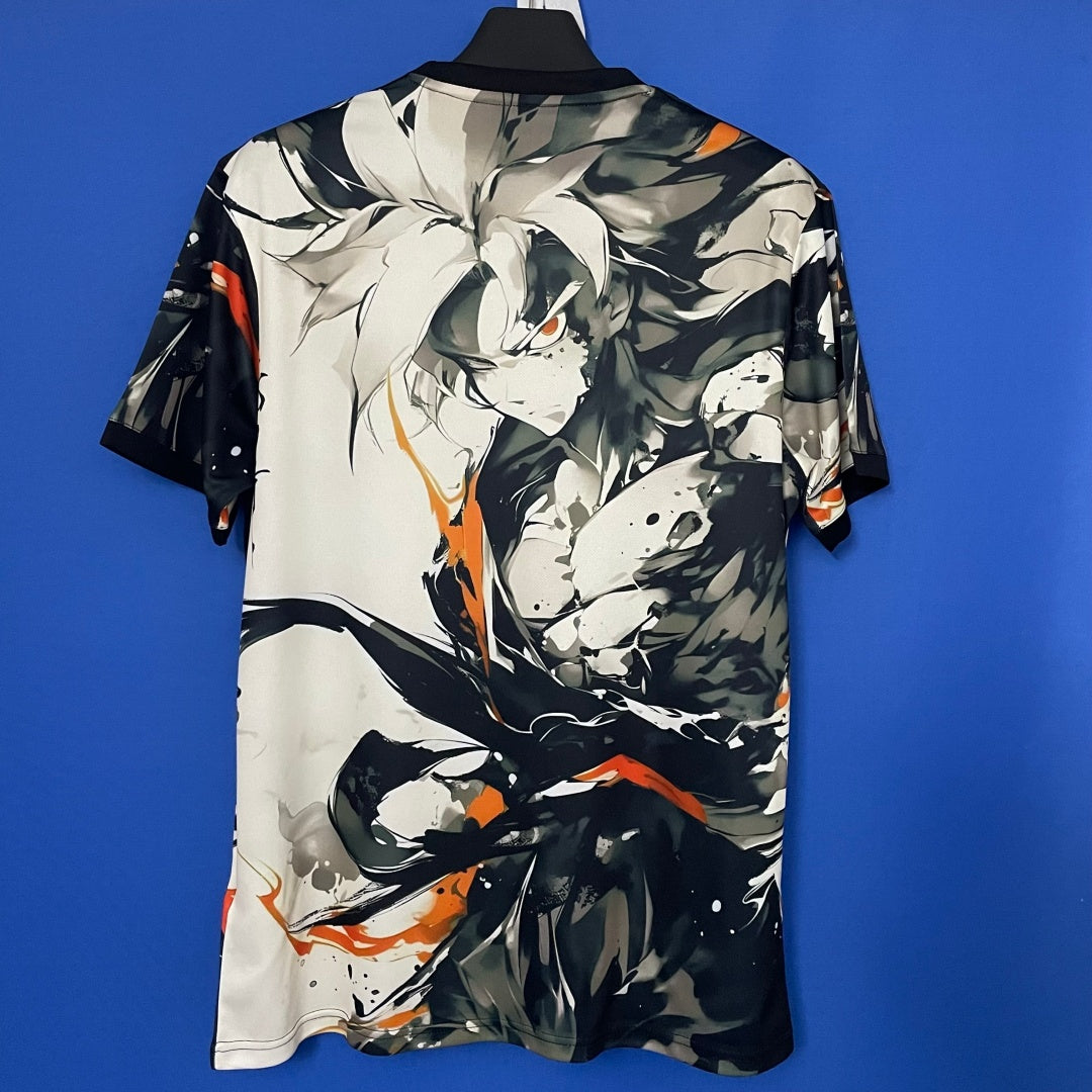 Maillot pour enfants 25/26 ans, marque Le 12 -ème Maillot, en tissu japonais, couleur bleue avec motifs sportifs.