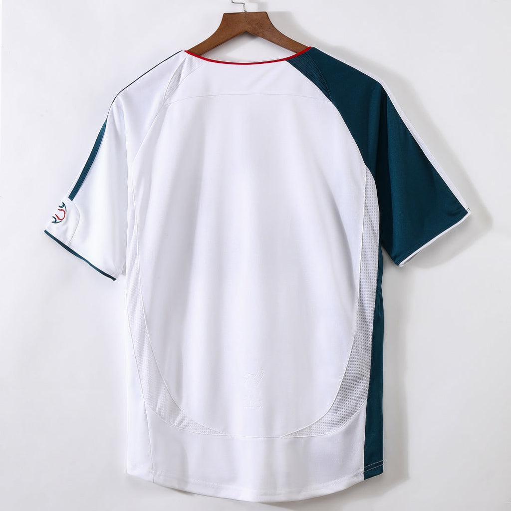 Maillot extérieur rétro Liverpool 2006-2007, marque Le 12, maillot de football avec logo et design classique.