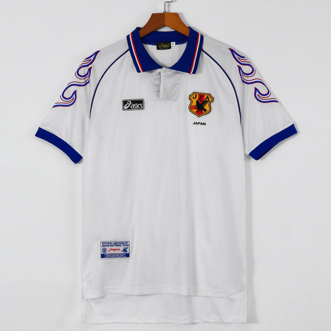 Maillot rétro extérieur du Japon 1998, marque Le 12ème Maillot, avec design vintage et couleurs traditionnelles japonaises.