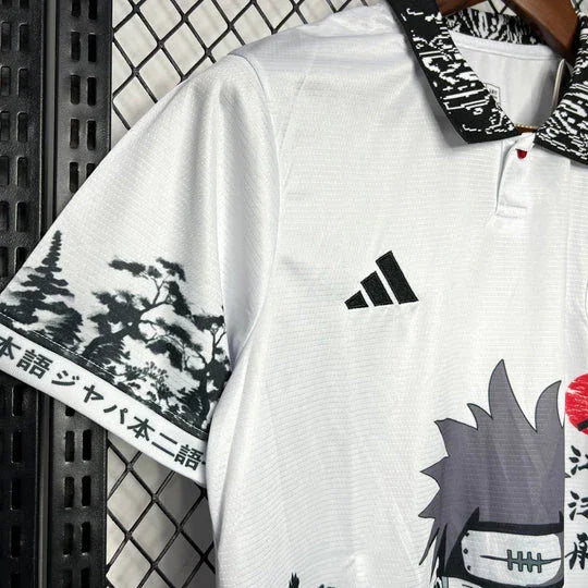 Maillot de football Japon Concept 2024 Édition Pain, en maillot de sport bleu avec design moderne, porté par un mannequin.