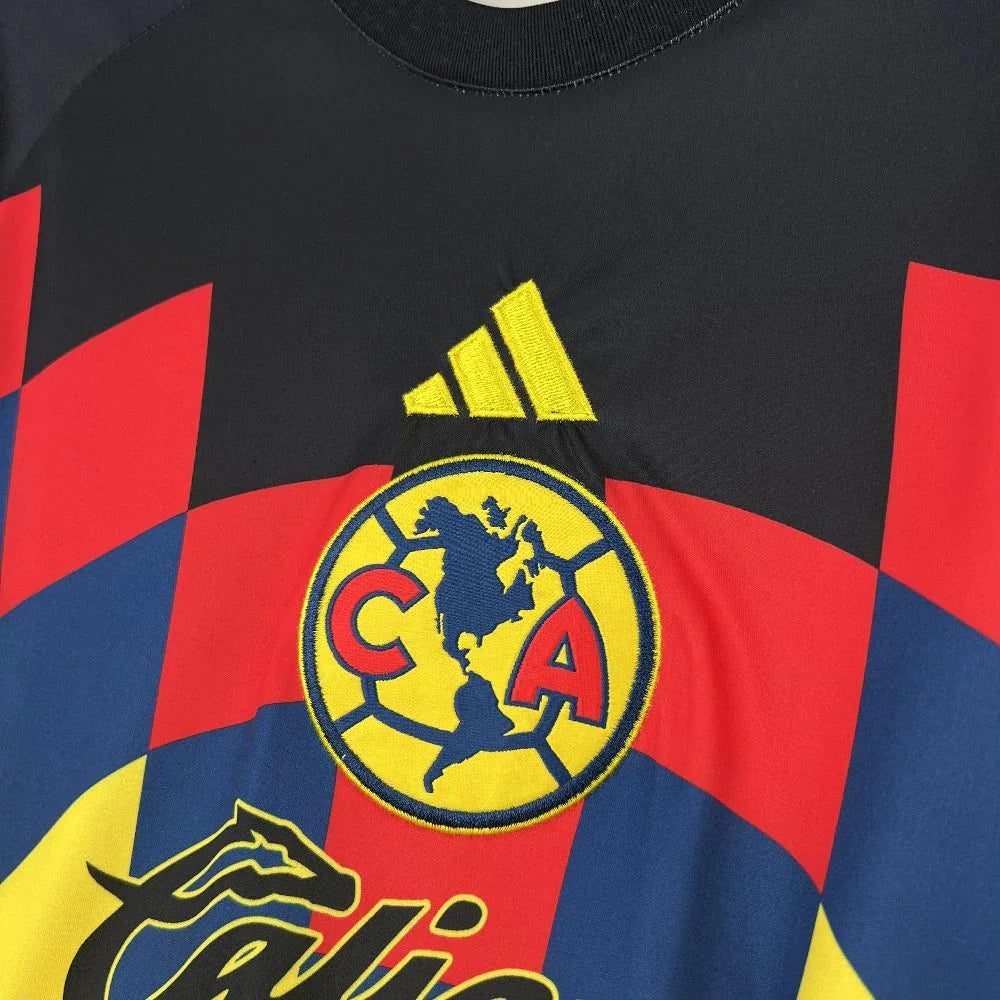 Maillot de football America 2025-26 de la marque Le 12 -ème Maillot, vue de face avec logo et design coloré.