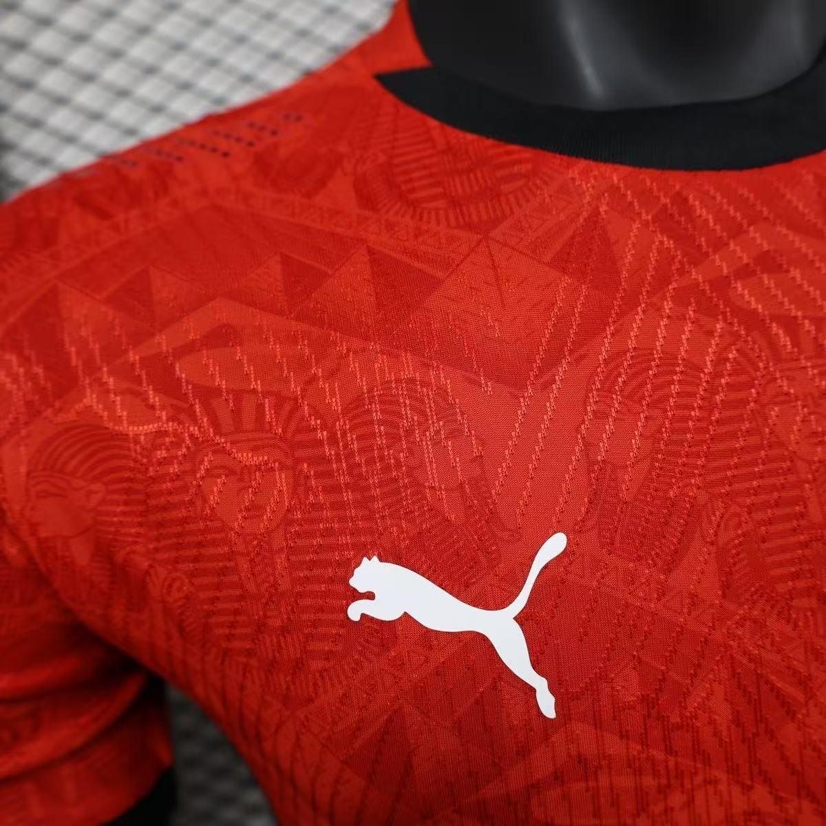 Maillot de football Égypte CAN 2025-26 Le 12, maillot officiel avec couleurs et logo de l'équipe nationale.