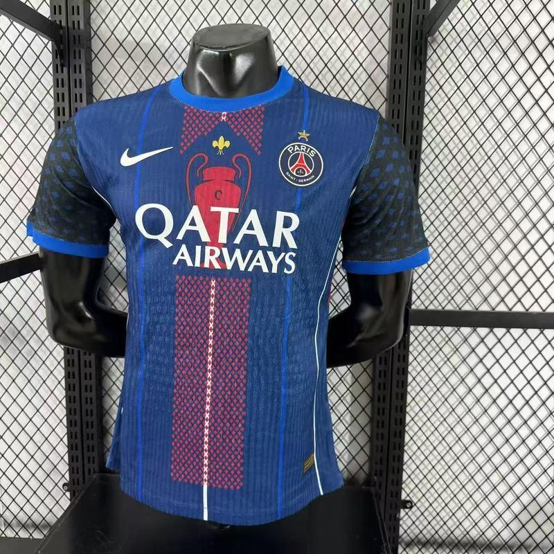 Maillot concept PSG 2025-26 de Le 12 -ème Maillot, maillot de football avec logo et design moderne, vue frontale