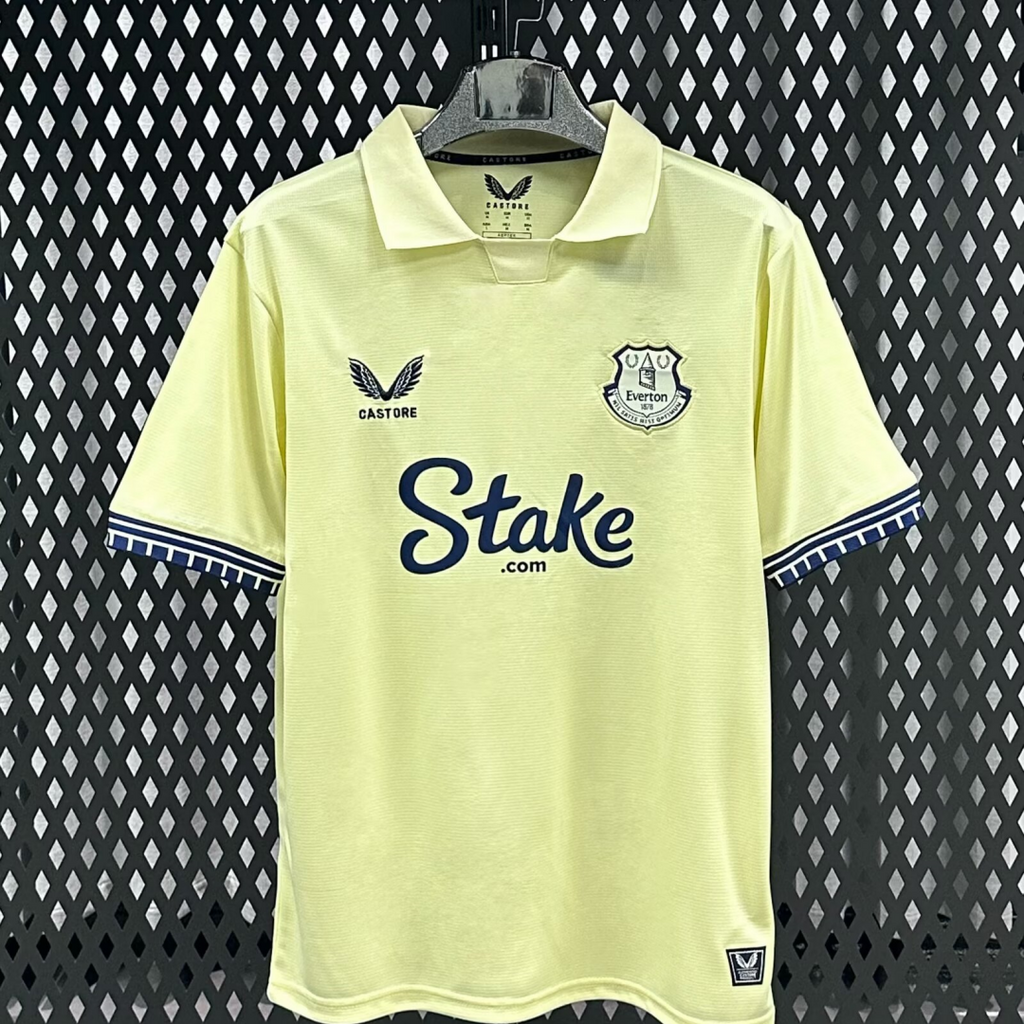 Maillot extérieur Everton 25/26 de Le 12 -ème Maillot, maillot de football avec logo et détails de l'équipe.