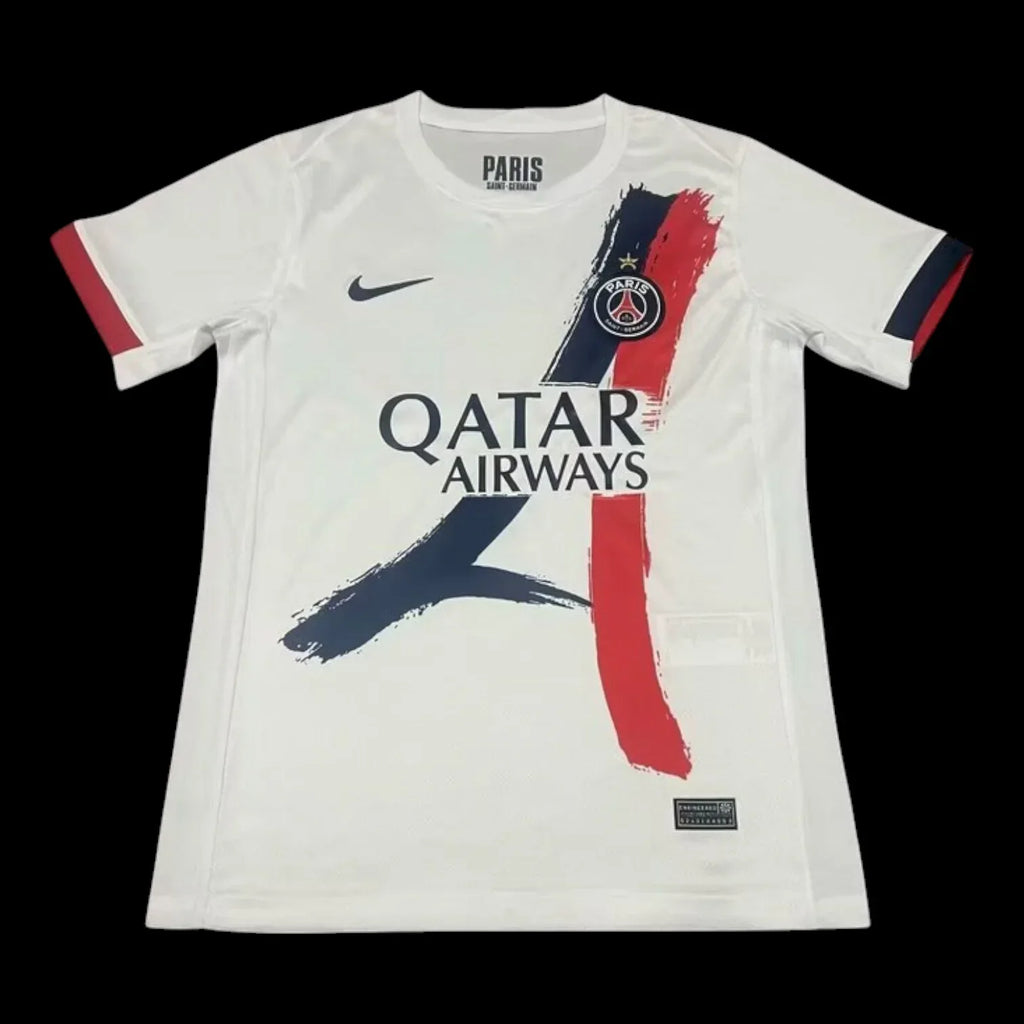 Maillot extérieur PSG 25/26 Le 12 -ème Maillot, maillot de football avec logo et détails du club Paris Saint-Germain.
