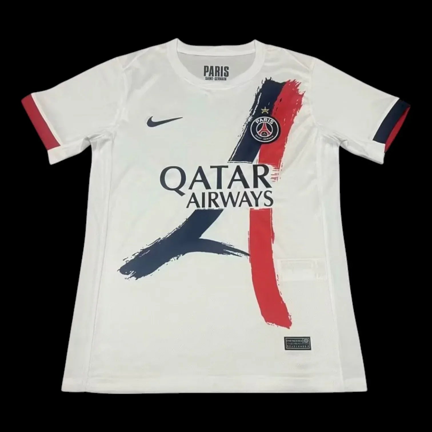 Maillot extérieur PSG 25/26 Le 12 -ème Maillot, maillot de football avec logo et détails du club Paris Saint-Germain.
