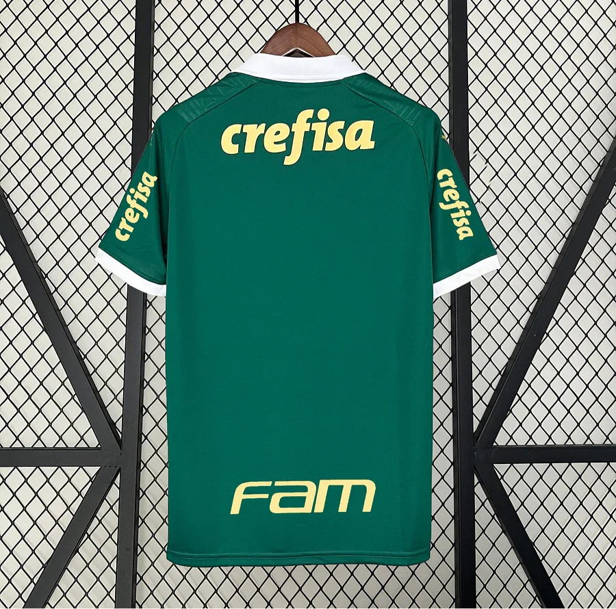 Maillot domicile Palmeiras 2024-2025 Le 12 -ème Maillot, maillot de football vert avec logo et détails du club.