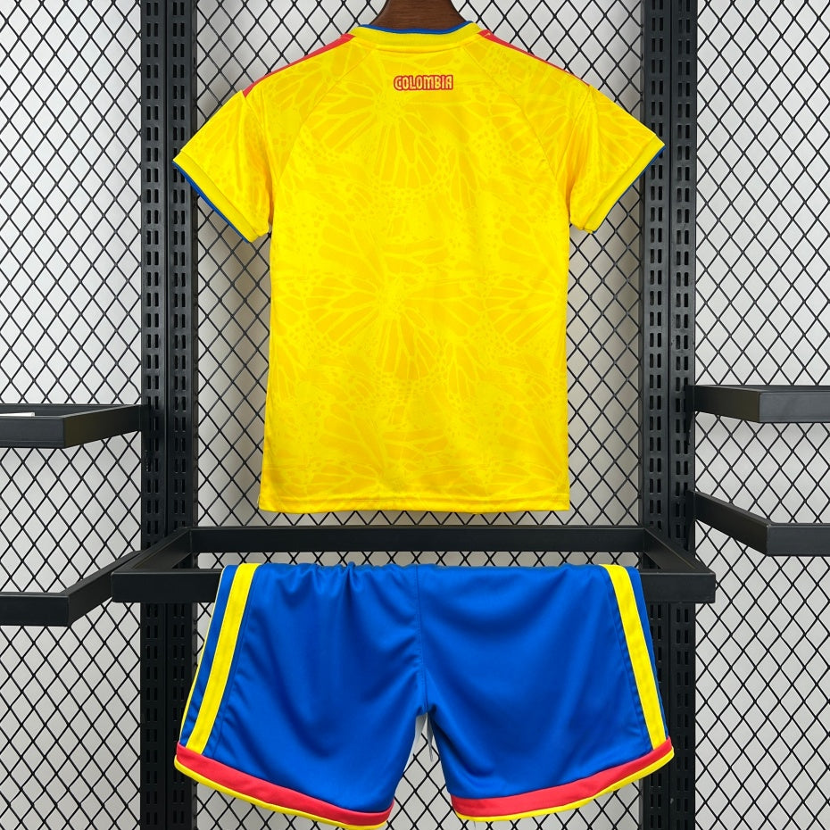 Ensemble domicile pour enfant 25/26 Colombie, maillot Le 12 -ème Maillot, maillot de football avec logo de l'équipe colombienne.