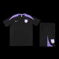 Ensemble Angleterre de Le 12 -ème Maillot, vêtements de sport à rayures bleues et blanches pour homme.
