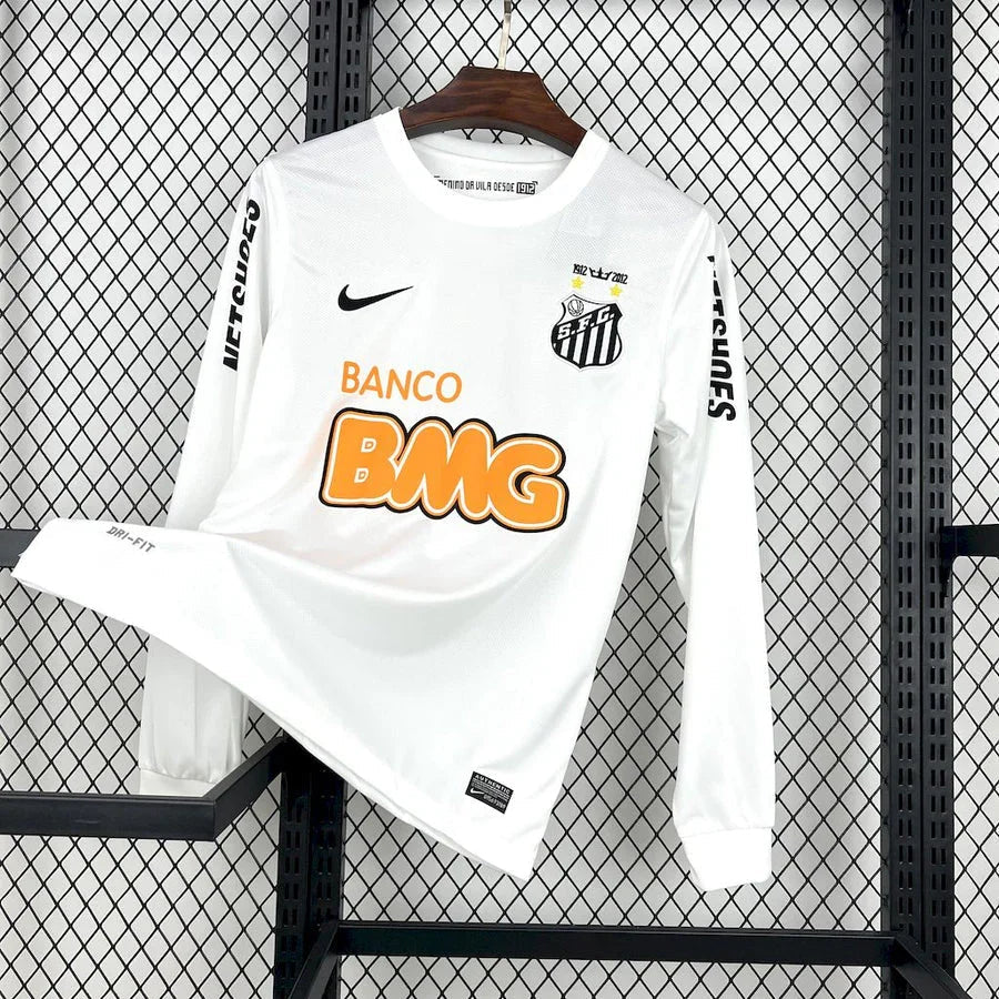 Maillot Santos 2012/13 à manches longues de la marque Le 12 -ème Maillot, vue de face avec logo et détails du design.