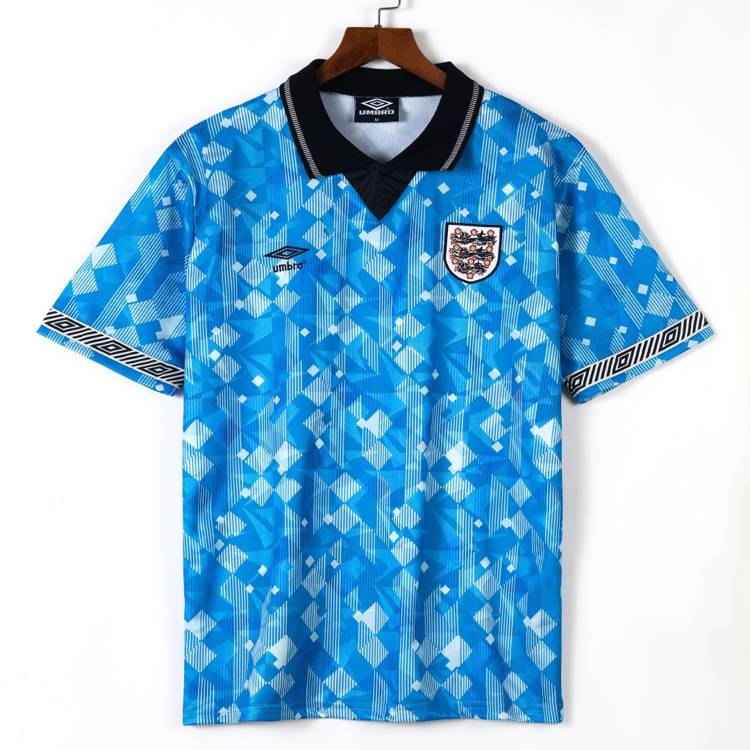 Maillot de football rétro Angleterre 1990, maillot third vintage Le 12 -ème Maillot, jersey de football anglais ancien.