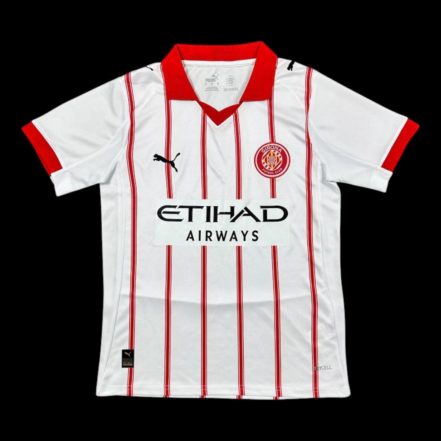 Maillot domicile Girona 25/26 Le 12-ème Maillot, maillot de football bleu avec logo de l'équipe et détails officiels.