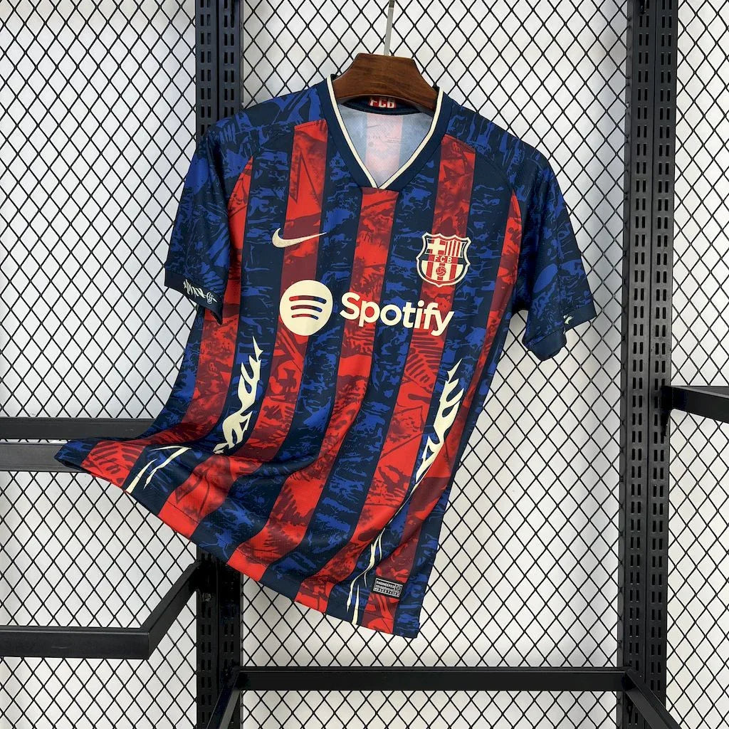 Maillot FC Barcelone concept 2025-26 de la marque Le 12 -ème Maillot, vue de face avec logo et design moderne.