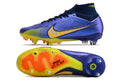 Crampons Mercurial Superfly IX Elite pour football, fixation robuste et semelles adhérentes pour performance sur le terrain.