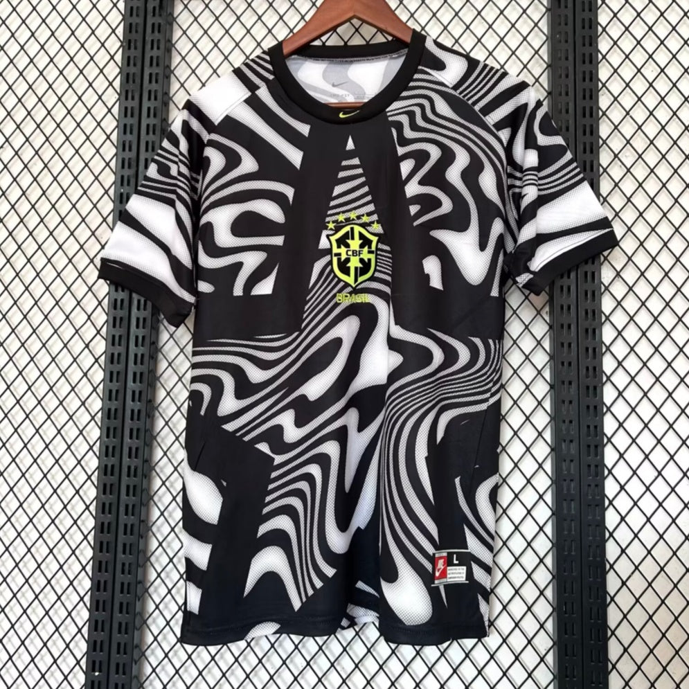 Maillot de gardien de but Brésil 25/26 Le 12-ème Maillot, maillot spécial pour gardien, design sportif et coloré.