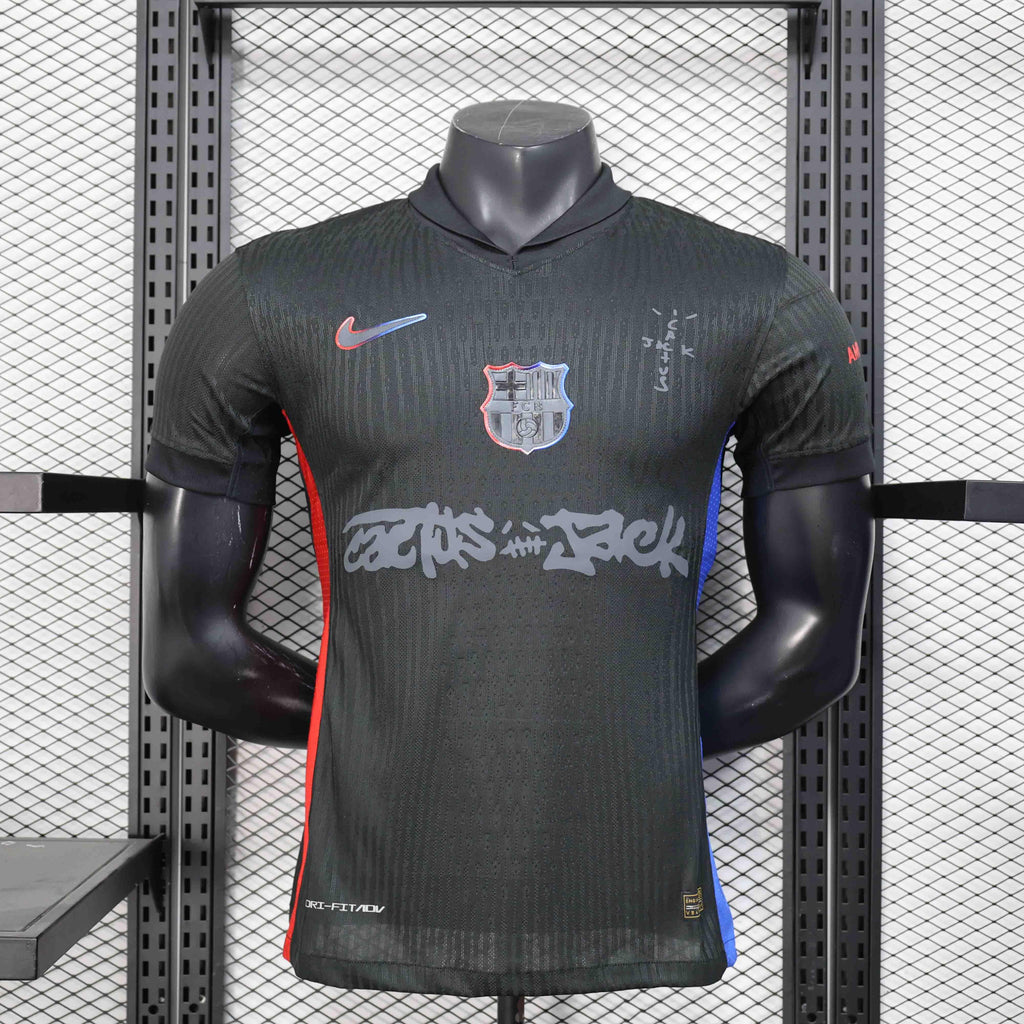 Maillot concept FC Barcelone 2024-25 de Le 12, design innovant avec logo et couleurs traditionnelles du club.