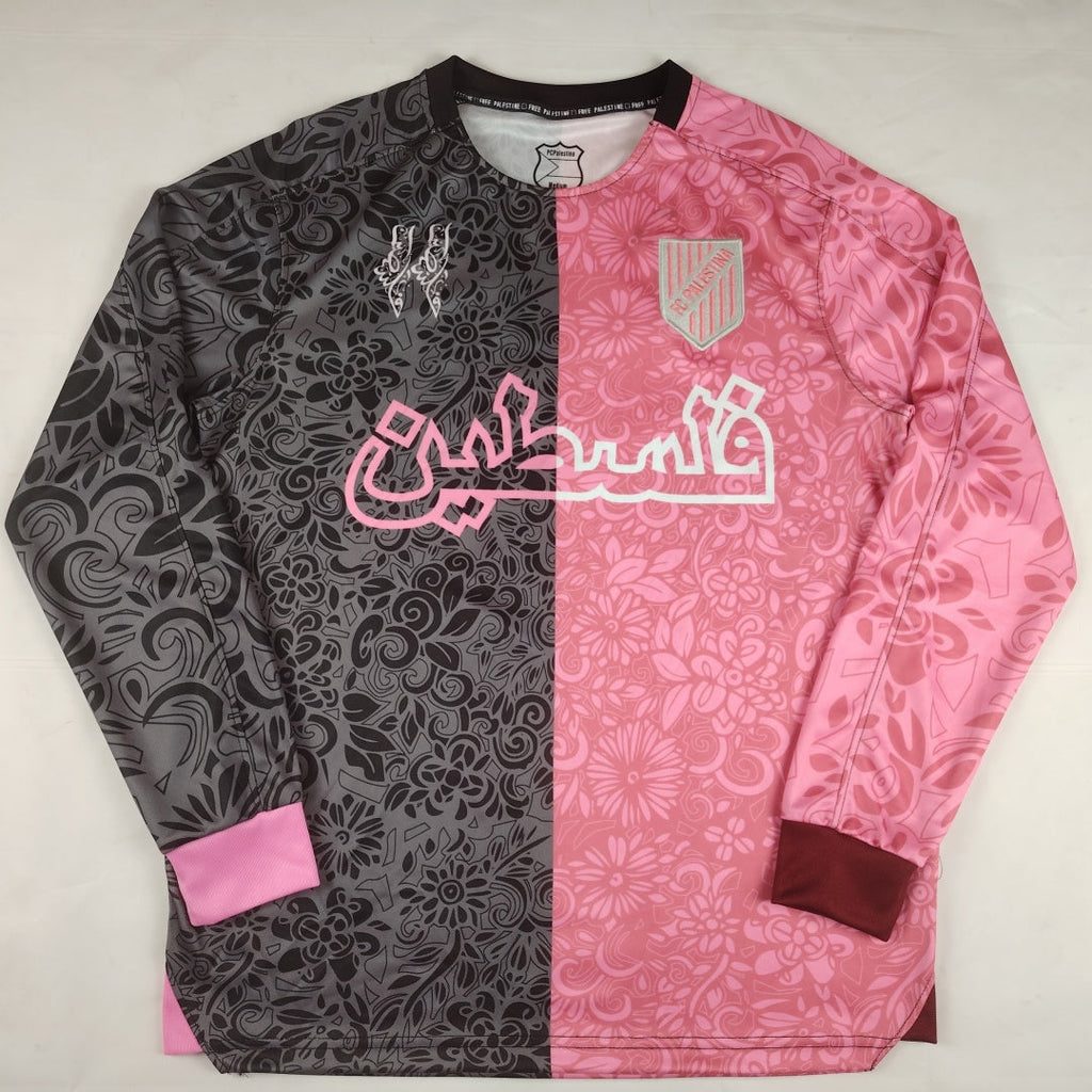 Maillot long FC Filastin rose Le 12-ème, maillot sportif pour enfants 25/26, manches longues, style vibrant et confortable.
