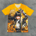 Maillot japonais 25/26 ans anime spécial jaune de la marque Le 12 -ème Maillot, vue de face avec détails colorés.