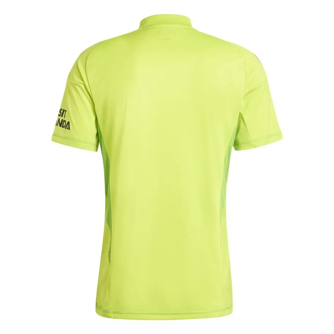 Maillot de gardien de but Arsenal 2024/2025 Le 12-ème Maillot, maillot de football avec logo et détails en bleu et blanc.