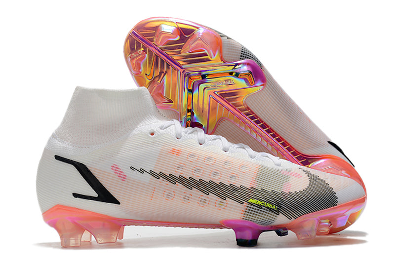 Crampons Mercurial Superfly IX Elite pour football, semelles crampons en métal, conçus pour performance sur terrain.