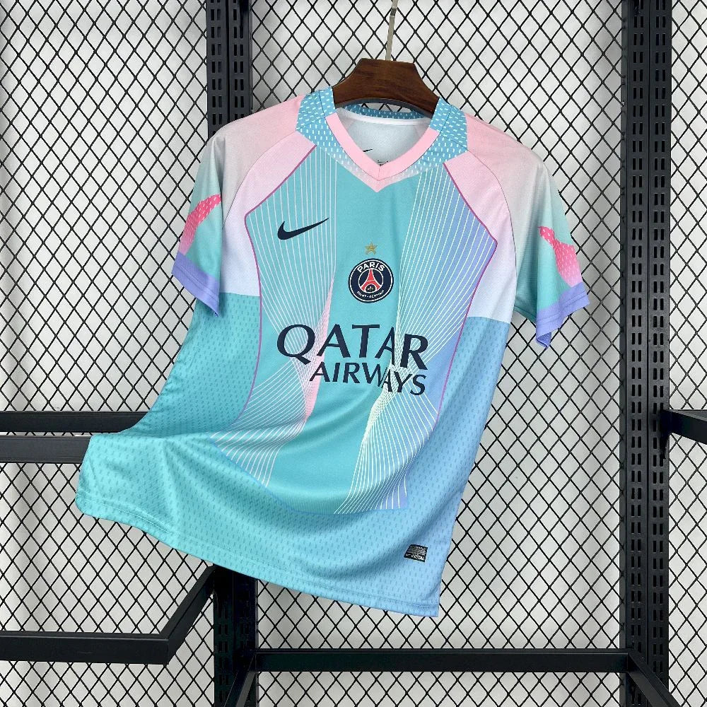 Maillot PSG concept 2025-26 de Le 12 -ème Maillot, maillot de football avec logo du Paris Saint-Germain, design moderne et stylé