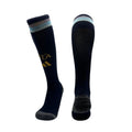 Chaussettes Argentine Domicile de la marque Le 12 -ème Maillot, en coton blanc avec détails bleus et argentins.