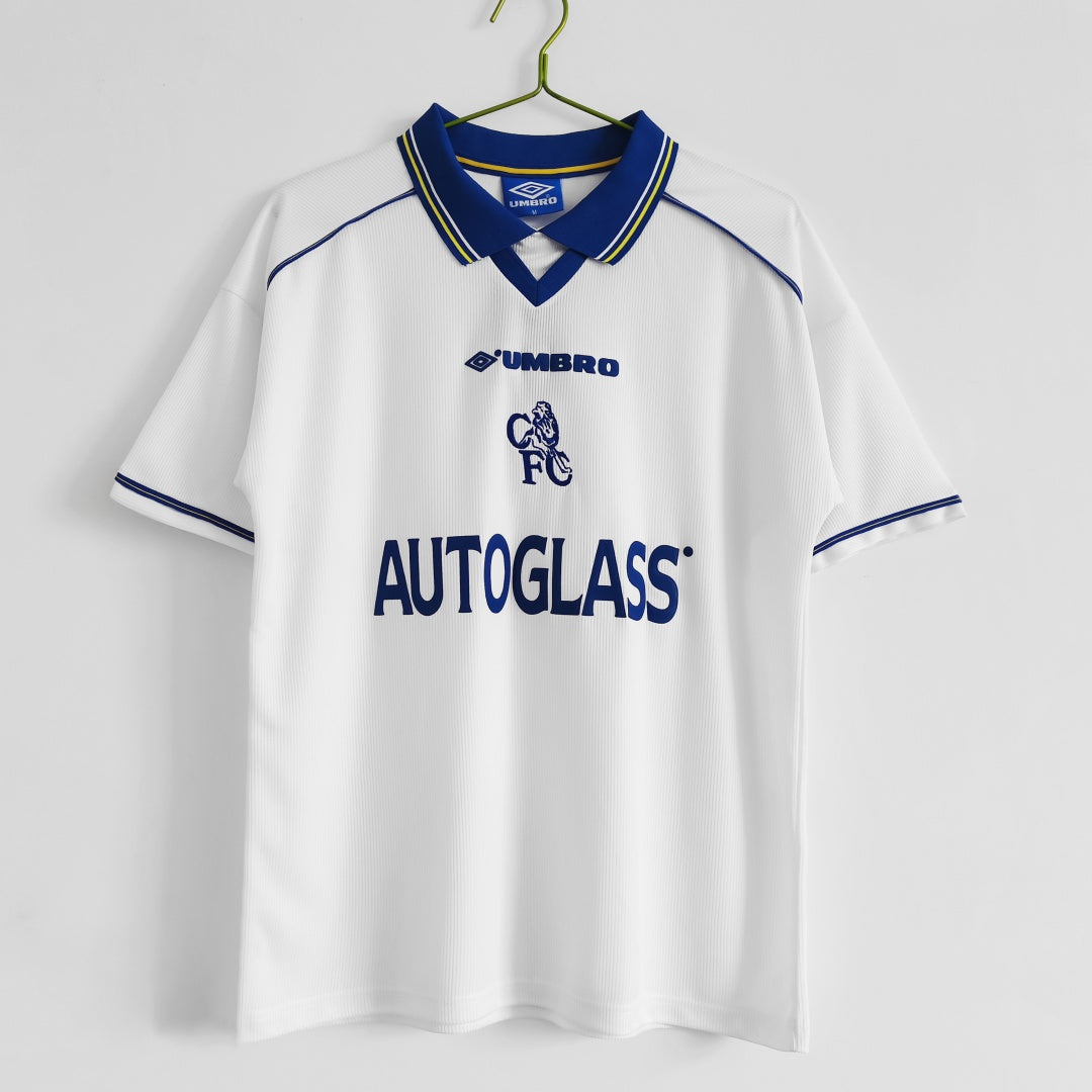 Maillot extérieur rétro Chelsea 1998-2000, marque Le 12ème Maillot, affichant les couleurs classiques du club de football.