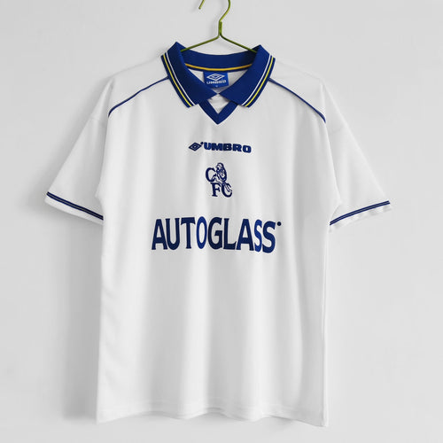 Maillot extérieur rétro Chelsea 1998-2000, marque Le 12ème Maillot, affichant les couleurs classiques du club de football.