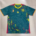 Maillot de football Cameroun 25/26, vert, marque Le 12 -ème Maillot, vue de face avec détails du design vert.