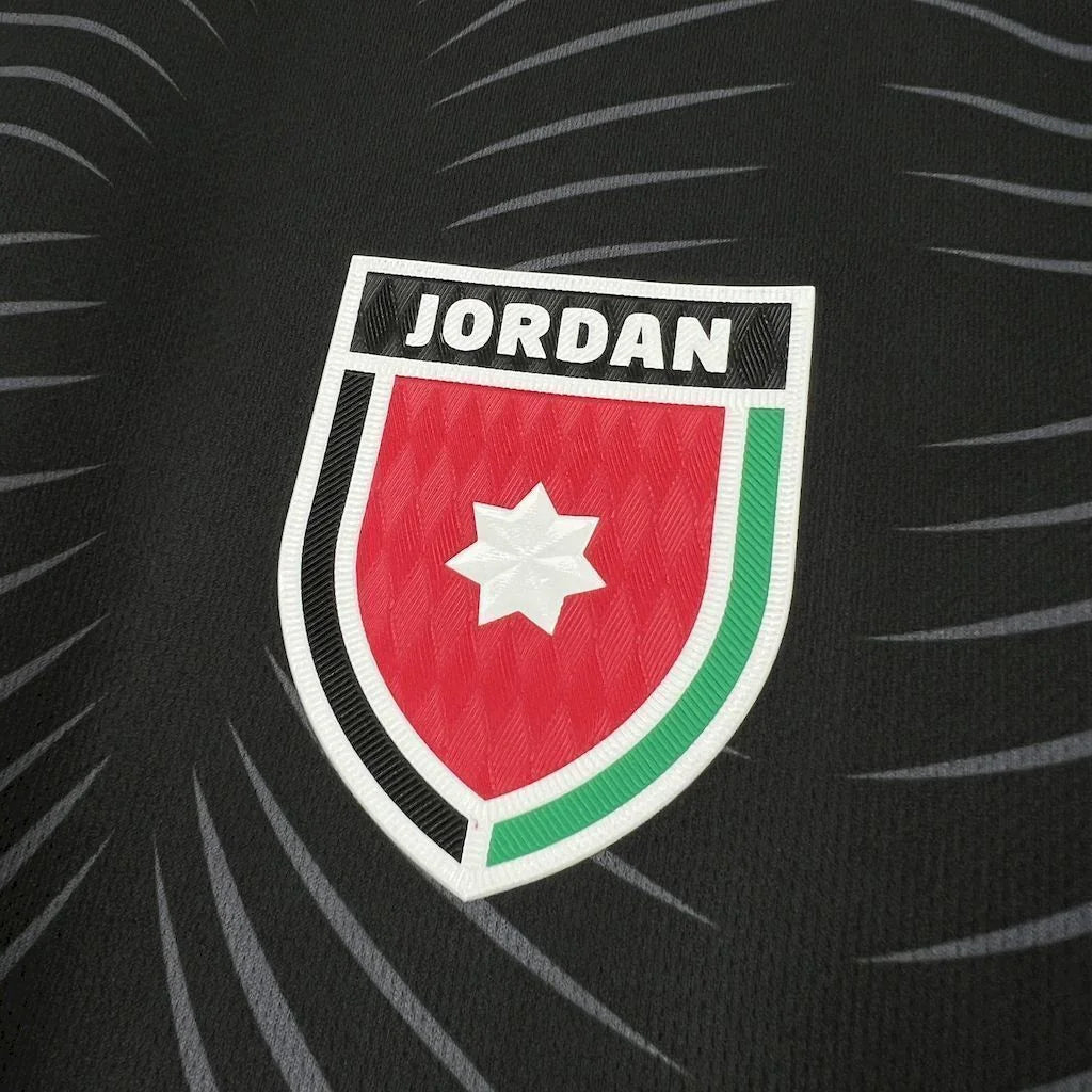 Maillot de la Jordanie pour la Coupe du Monde 2026, marque Le 12 -ème Maillot, vue de face avec logo et détails du design.