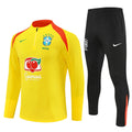Ensemble de football jaune Le 12 -ème Maillot pour enfants 25/26 ans, avec logo et détails du maillot Brésil.