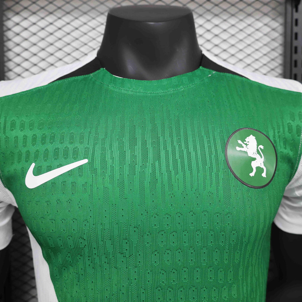 Maillot sportif 2024-25 Le 12 -ème Maillot, design moderne avec logo et couleurs vives, porté sur un mannequin.