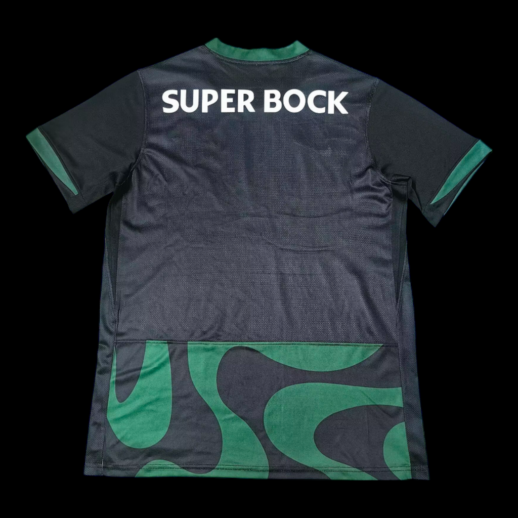 Maillot de football Sporting CP troisième maillot 25/26, marque Le 12 -ème Maillot, en tissu technique avec logo et motifs sportifs.