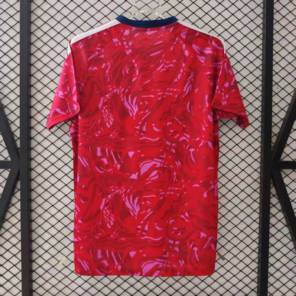 Maillot domicile Costa Rica 25/26 Le 12-ème Maillot avec logo et design rouge, blanc et bleu, vue de face.